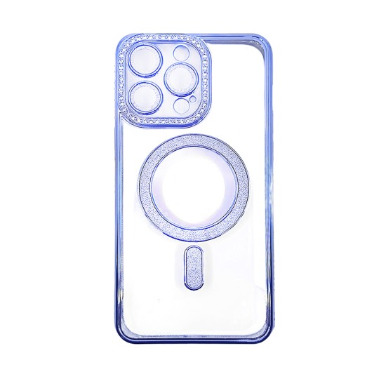 Magnetic Case with Camera Lens for Apple iPhone 15 Pro Max Blue Magnetic Case with Camera Lens for Apple iPhone 15 Pro Max Blue